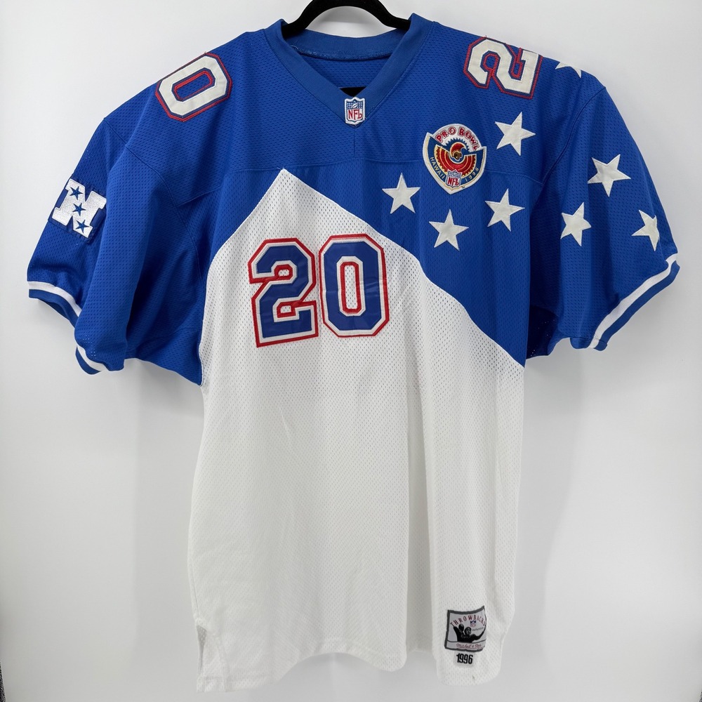 Mitchell & Ness Vintage 1996 NFL Pro Bowl Hawaii Jersey 20 Blue White Mens 52